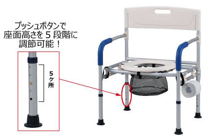 座面高さの調節